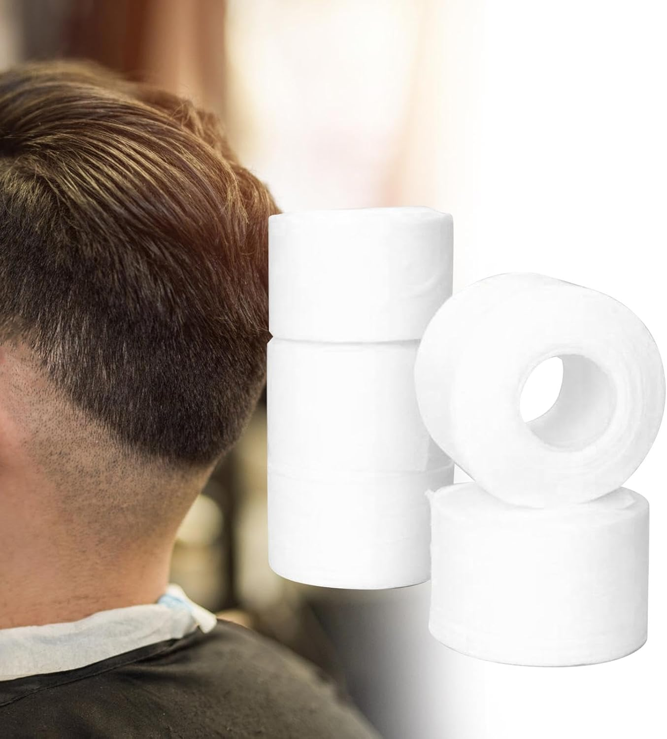 Eigell 5Pcs Barber Neck Strips,Hairdressing Tools,Disposable,Flexible Barber Shop Supplies Hair Cutting Accessory for Hair Cutting Beauty Services image number 2