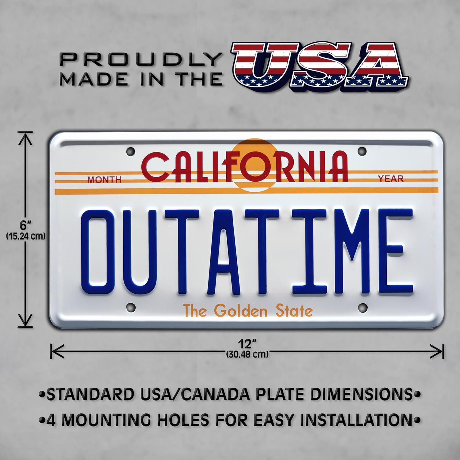 Back to the Future | Outatime + 2015 | Metal License Plates image number 2