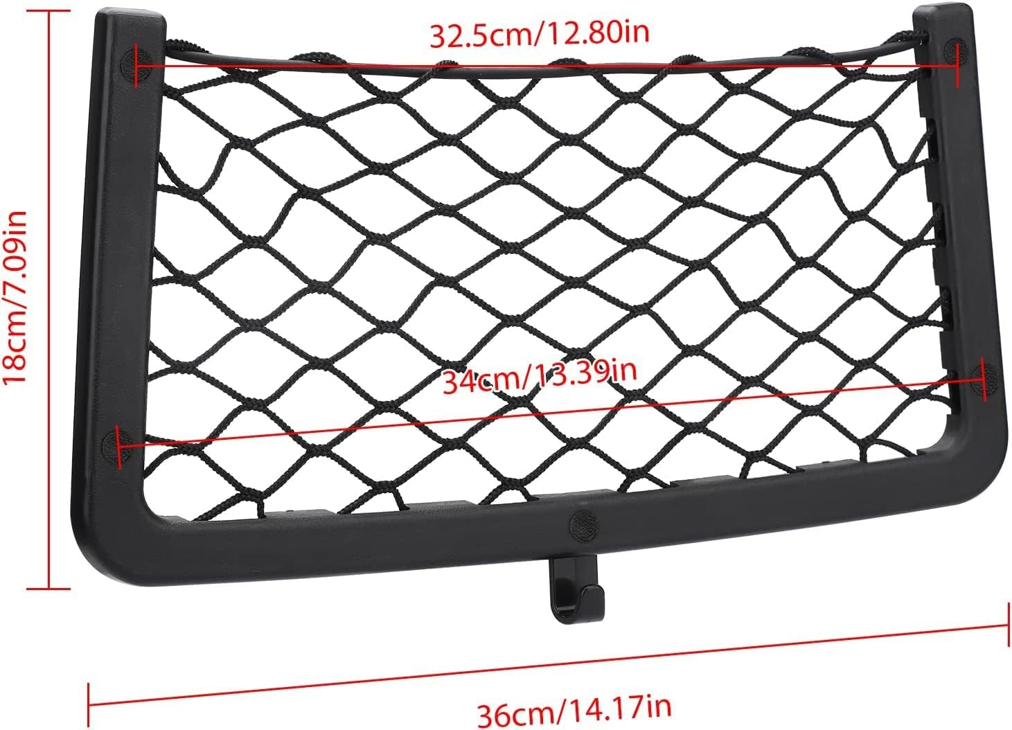 Storage Nets for Campervans, 3PCS Elastic Mesh Van Net Pocket with Hook for Caravan Motorhome Boat Storage Solutions Accessories image number 4