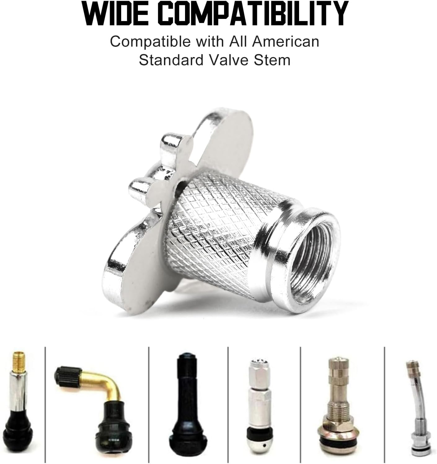 4 PCS Bee Tire Valve Stem Caps, Universal ABS Aluminium Alloy Dustproof Tire Valve Stem Covers for Cars, SUV, Trucks, Motorcycles, Bikes (Bee) - Demon image number 4