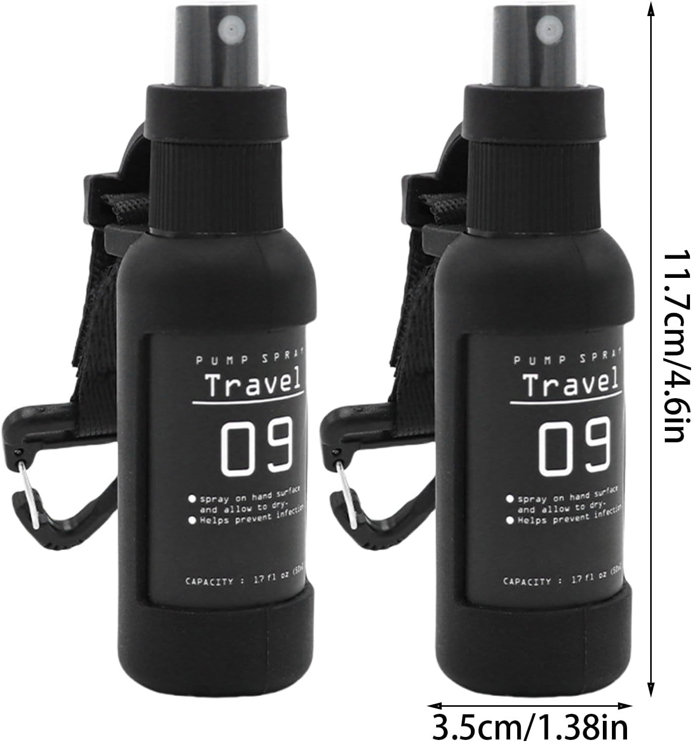 2 Pcs Travel Portable Small Cosmetic Bottles Moisturizing Plastmer Spray Bottles for Camping and Hiking Convenience image number 6