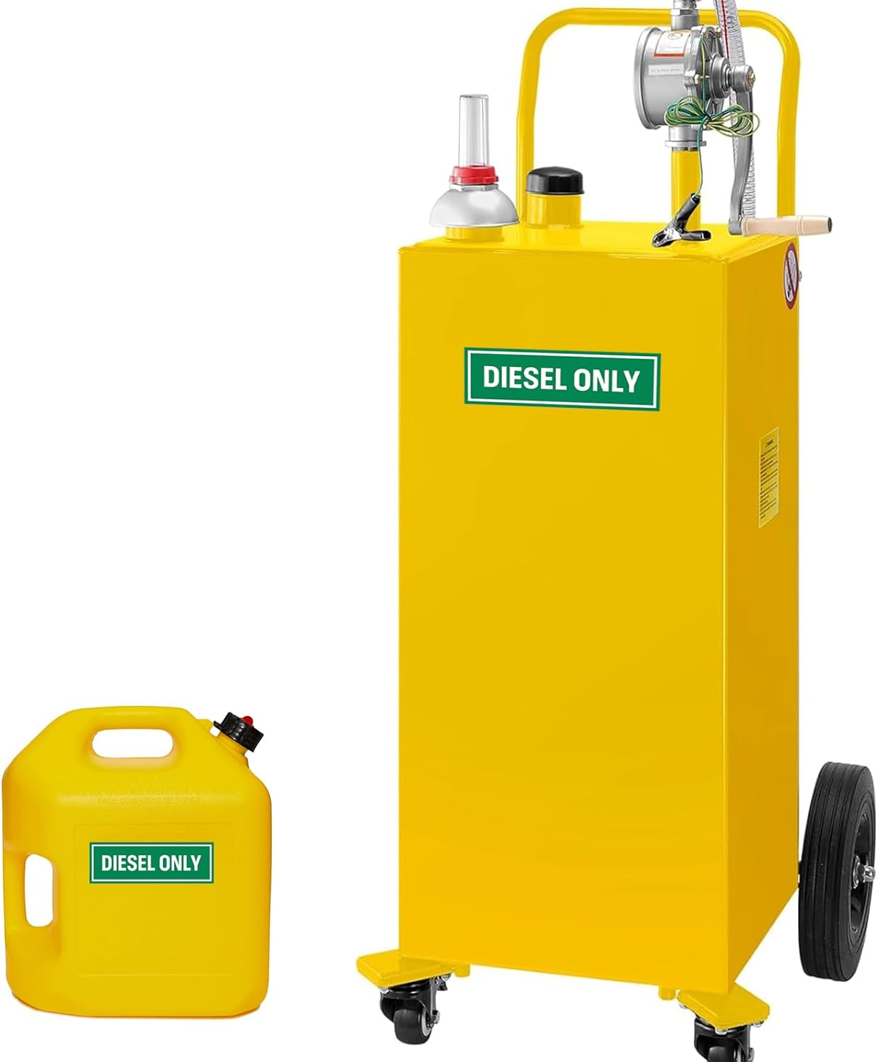 6-Pack Diesel Only & Gasoline Only Sticker Sign - Fuel Storage Decals/Fuel Can Marker | Weatherproof Adhesive Decal for Your Truck, Tractor, Fuel Can - 6X2Inch