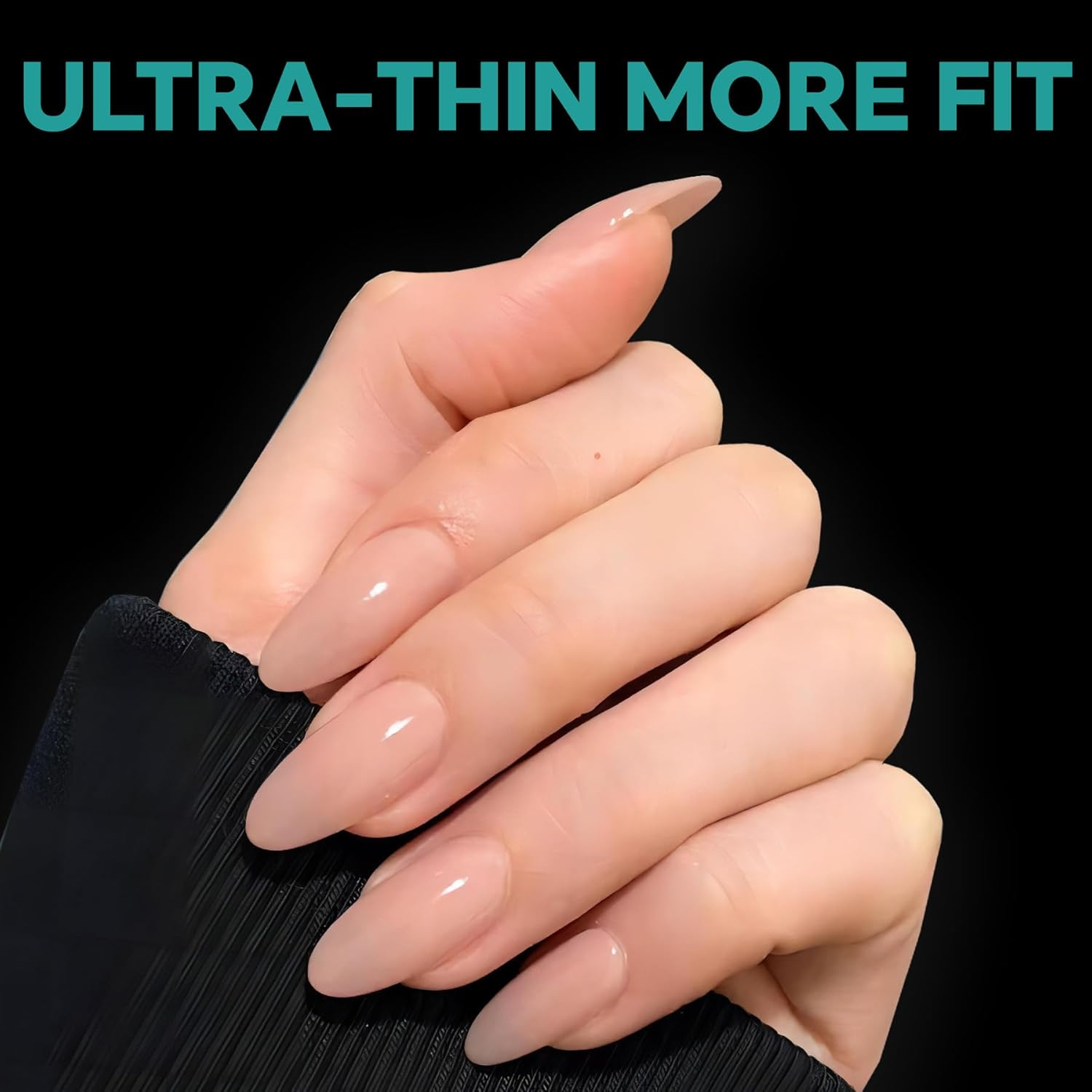 BREENHILL Full Cover False Nail Tips, Short Almond Gel Tips for Nail Extension, 12 Sizes, Nail Salon, 103 - Medium Coffin 102 image number 4