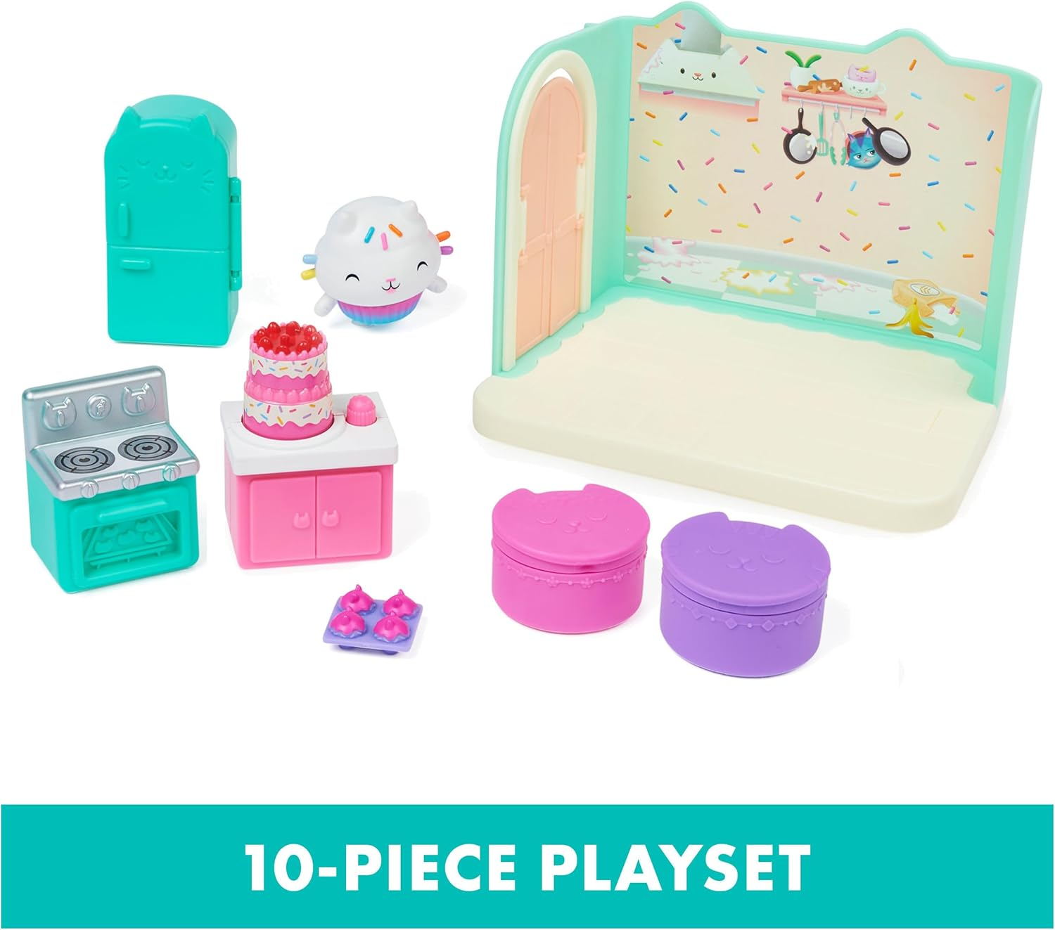 Gabby'S Dollhouse, Bakey with Cakey Kitchen with Figure and 3 Accessories, 3 Furniture and 2 Deliveries, Kids Toys for Ages 3 and Up image number 3