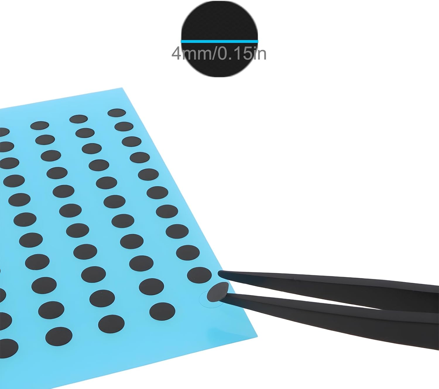 Emagtech 1 Sheet 4Mm Circular Conductive Button Pads Suitable for Restoring Functionality to Remote and Controller Buttons image number 6