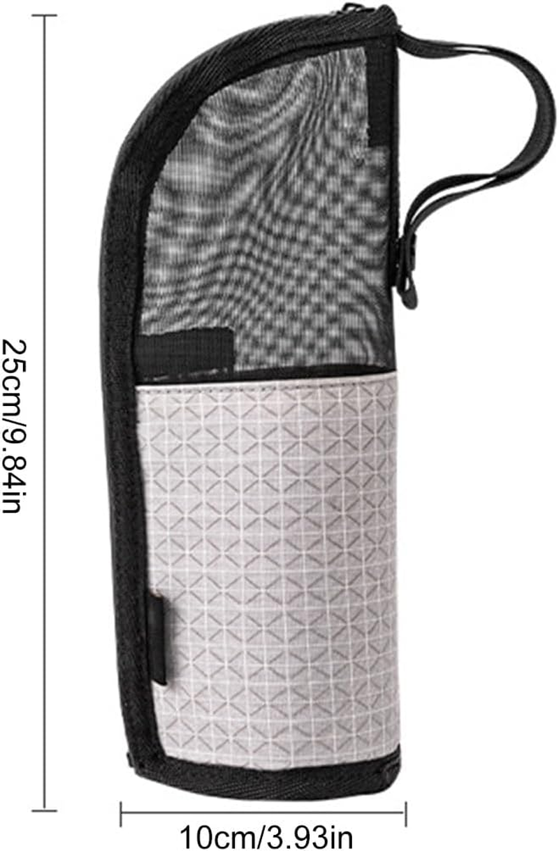 Cutlery Bag Camping - Utensil Bag, Silverware Organiser Case, Reusable Travel Accommodation Holder, Compact Spoon Chop Stick Case, Lightweight Roll up Bag for Outdoor Hiking, Gray, Siehe Beschreibung image number 4