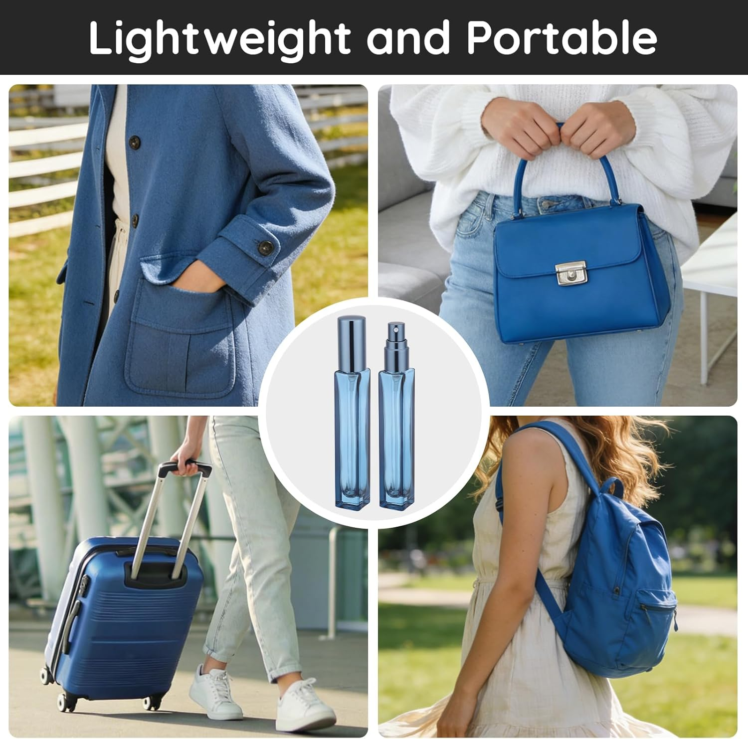 Segbeauty Perfume Travel Bottle Refillable, 5 Pcs Perfume Atomiser 10Ml Glass, Portable Travel Atomiser, Fine Mist Spray Bottle for Cologne, Toner image number 2