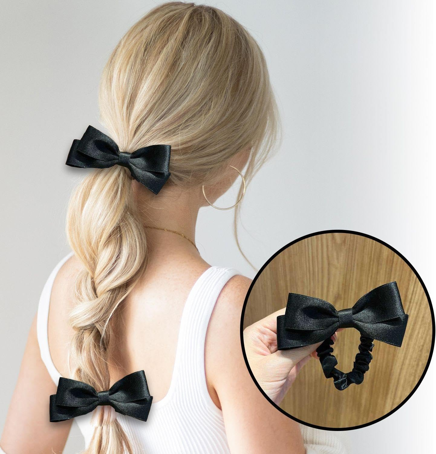 2 Pairs Butterfly Clip Hair Clips with 1 Pair Butterfly Clip Hair Ties, Cute Hair Bobbles for Kids, Cute Hair Clips for Girls, Pony Clips, Bow Crocodile Clips image number 5