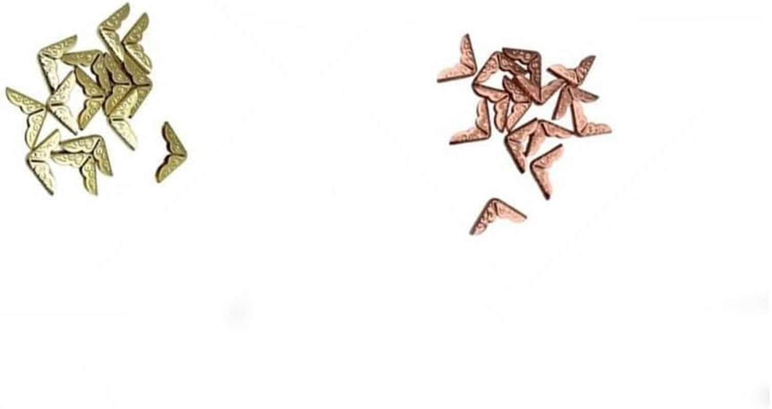 Book Corner Brackets 100Pcs Ornament Corner Protectors Practical Book Corner Protector Creative Vintage Scrapbook Protector (Style1) image number 4