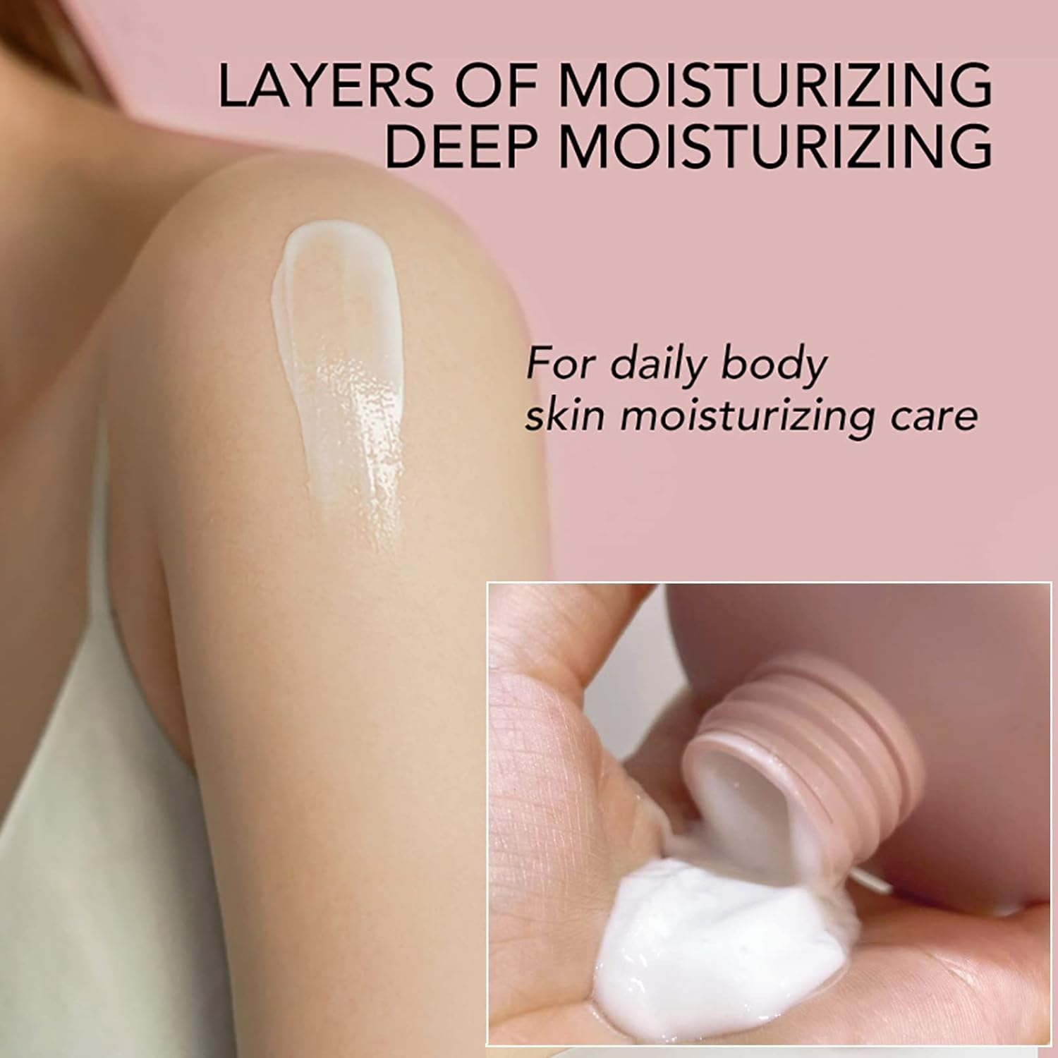 AILKE Lightening Body Lotion, with Glutathione, Vitamin C, Quick Absorption, Smooth Skin, Glowing Skin Tone, Hand & Leg Moisturizing Cream, 500ML image number 3