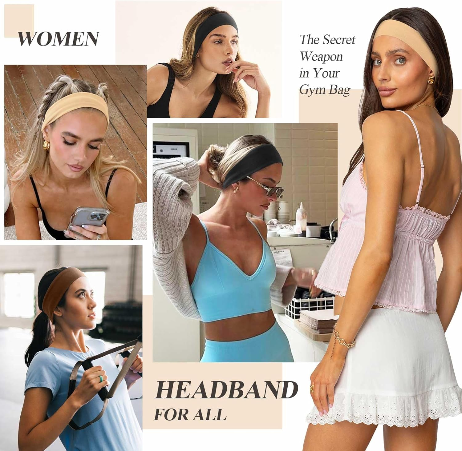 Tumurup 3 Women'S Sports Headband, Snake Print, Black, Tan Leopard Print, Leopard Print, One Size, Snake Print, Black, Tan Leopard Print, Leopard Print, One Size image number 1