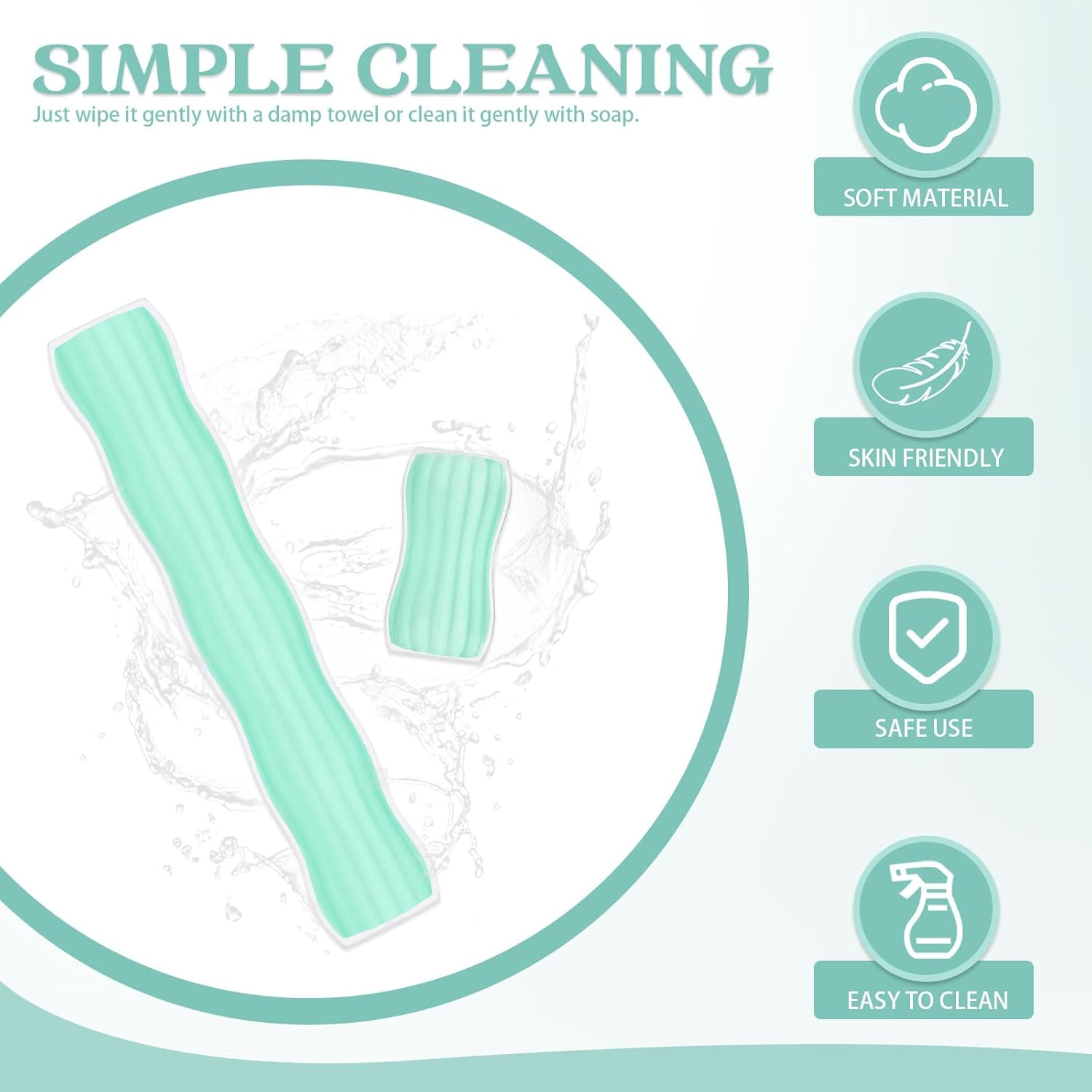 Gel Wrist Rest for Computer Keyboard and Mouse, Ergonomic Clear Keyboard Pad and Mouse Wrist Rest for Gaming, Computers, Laptops, Office Use (Green) image number 6