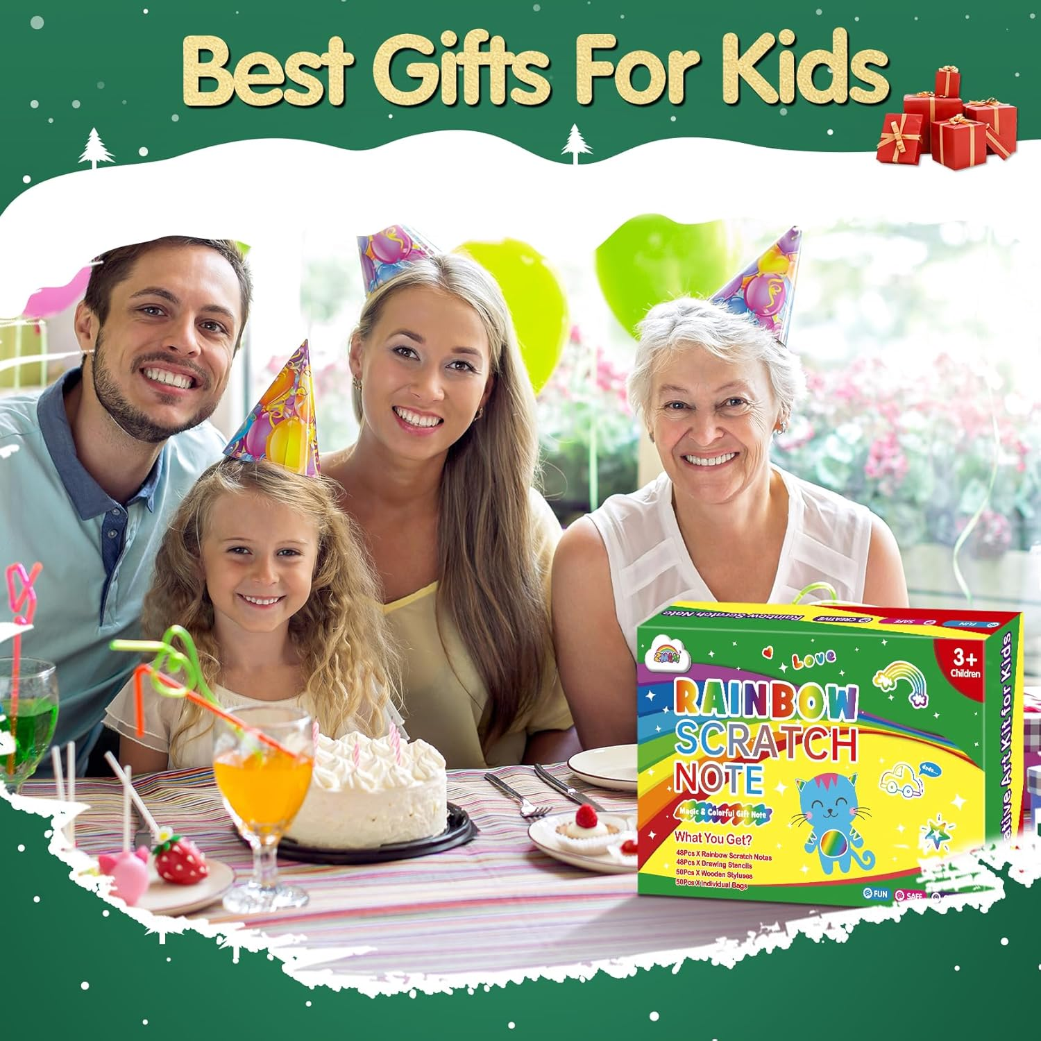 ZMLM Rainbow Scratch Party Favors Kids: Birthday Gifts Toy Bulk Scratch Art Notebook 36 Pack Scratch Paper Birthday Party Favor Girls Boys Art Craft Kit Scratch Pads Classroom Prizes