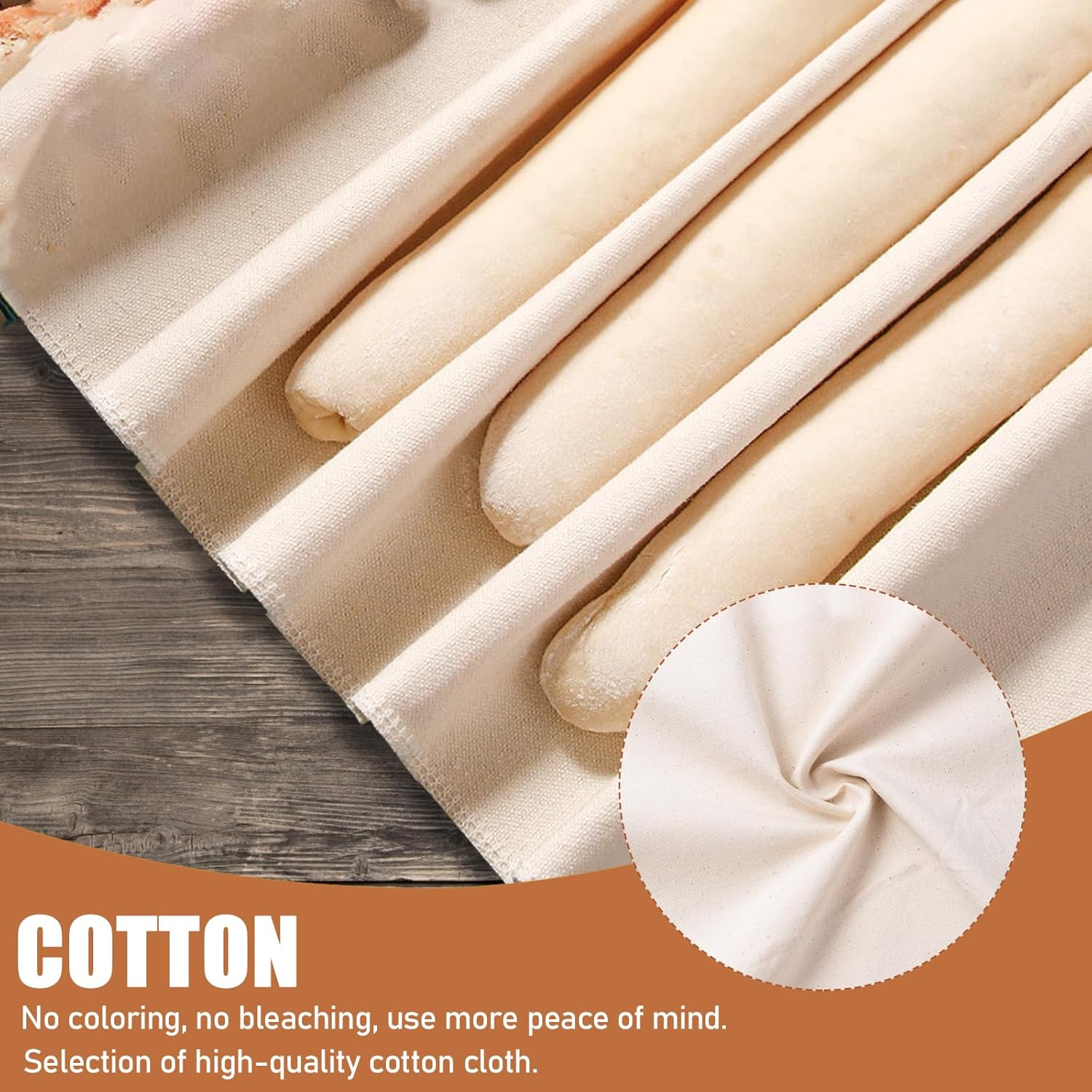 4 Pieces 18.8" X 14.1" Bakers Couche Proofing Cloth, Homemade Dough Bread Cloth, Canvas Fabric Flour Sack Bread Proofing Towel for Baking Sourdough Baguettes Loaves Pastry Supplies (4Pcs)