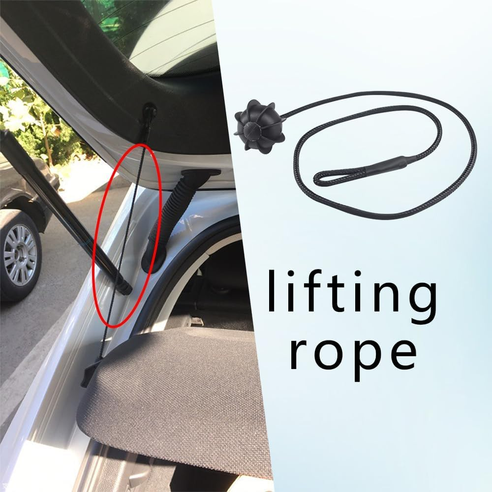 2-Pack Interior Rear Parcel Shelf String Tonneau Cover Strap Cord Fit for VW Golf GTI Rabbit 1K6863447A image number 2