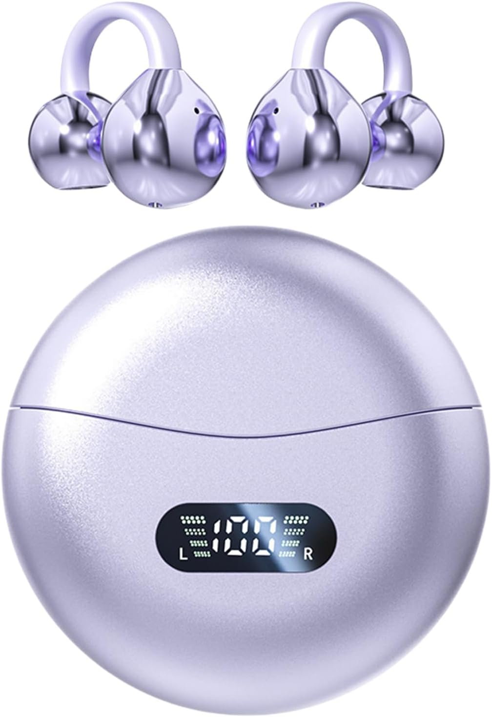 Gupcaqosjw Open Ear Earbuds - Open Ear Wireless Earbuds | Waterproof Led Display Comfortable Wireless Headset for Running Working outside Sports Sleep Gym image number 1