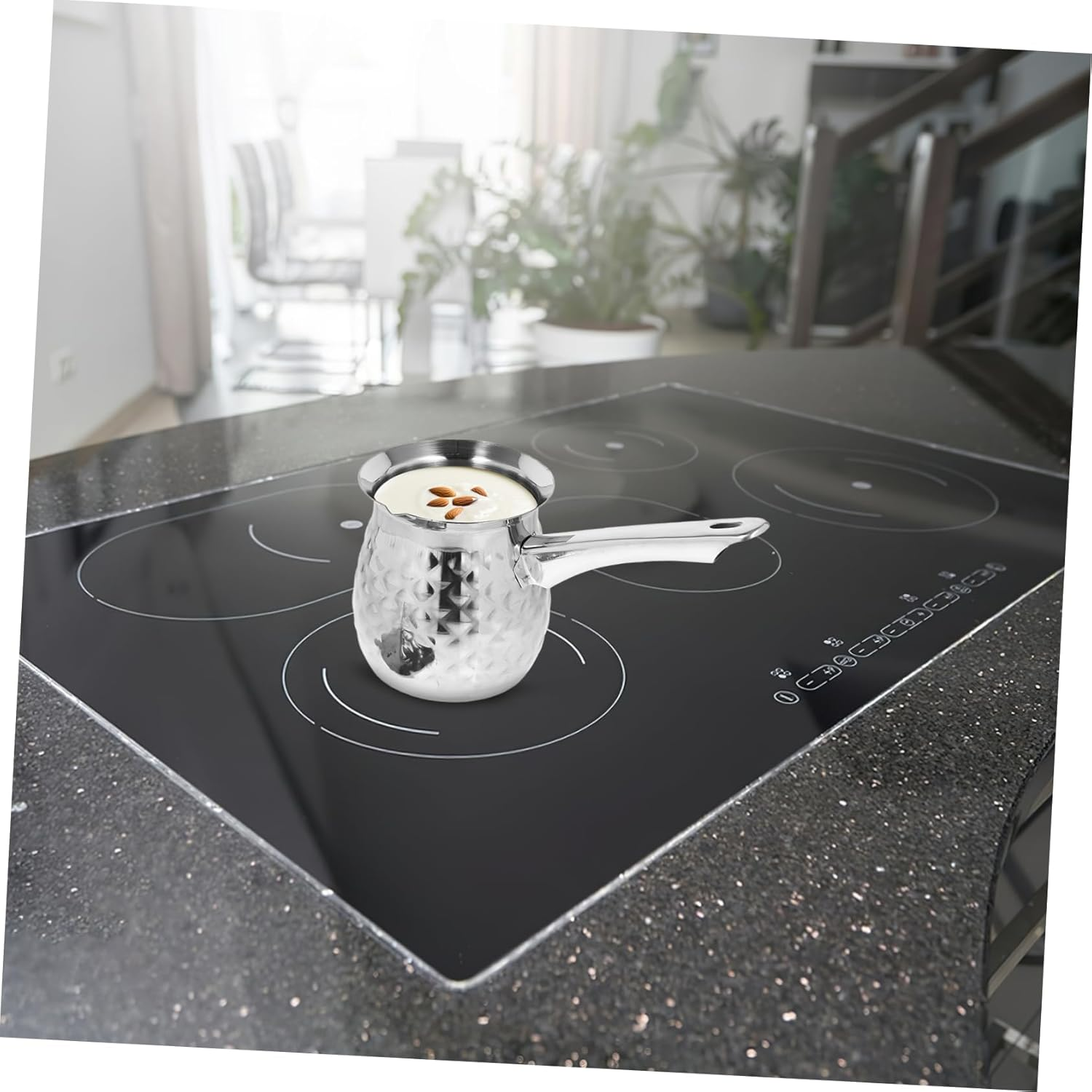 Sosoport Stainless Steel Milk Frothing Pitcher 400Ml Wear-Resistant Frothing Cup with Spout Household Coffee Accessory for Espresso Latte Art and Milk Steaming Random Color image number 6