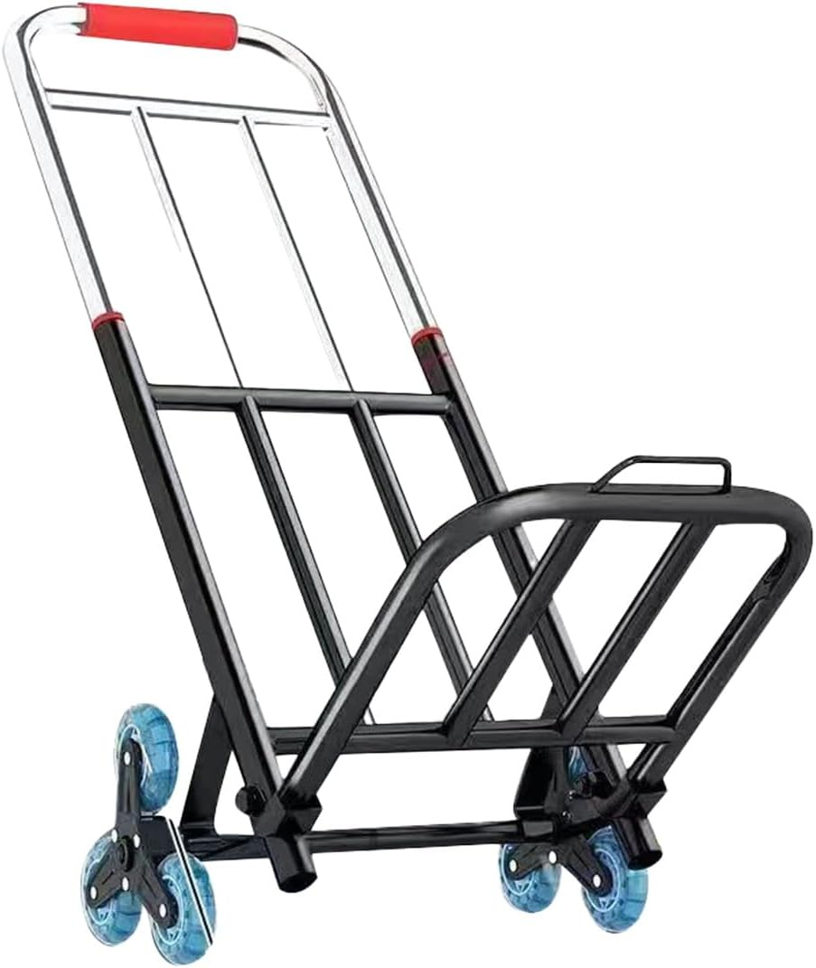 AIMALL Heavy-Duty Folding Hand Cart Trolley with Adjustable Handle, Portable Supermarket Shopping Cart for Groceries and Luggage image number 1