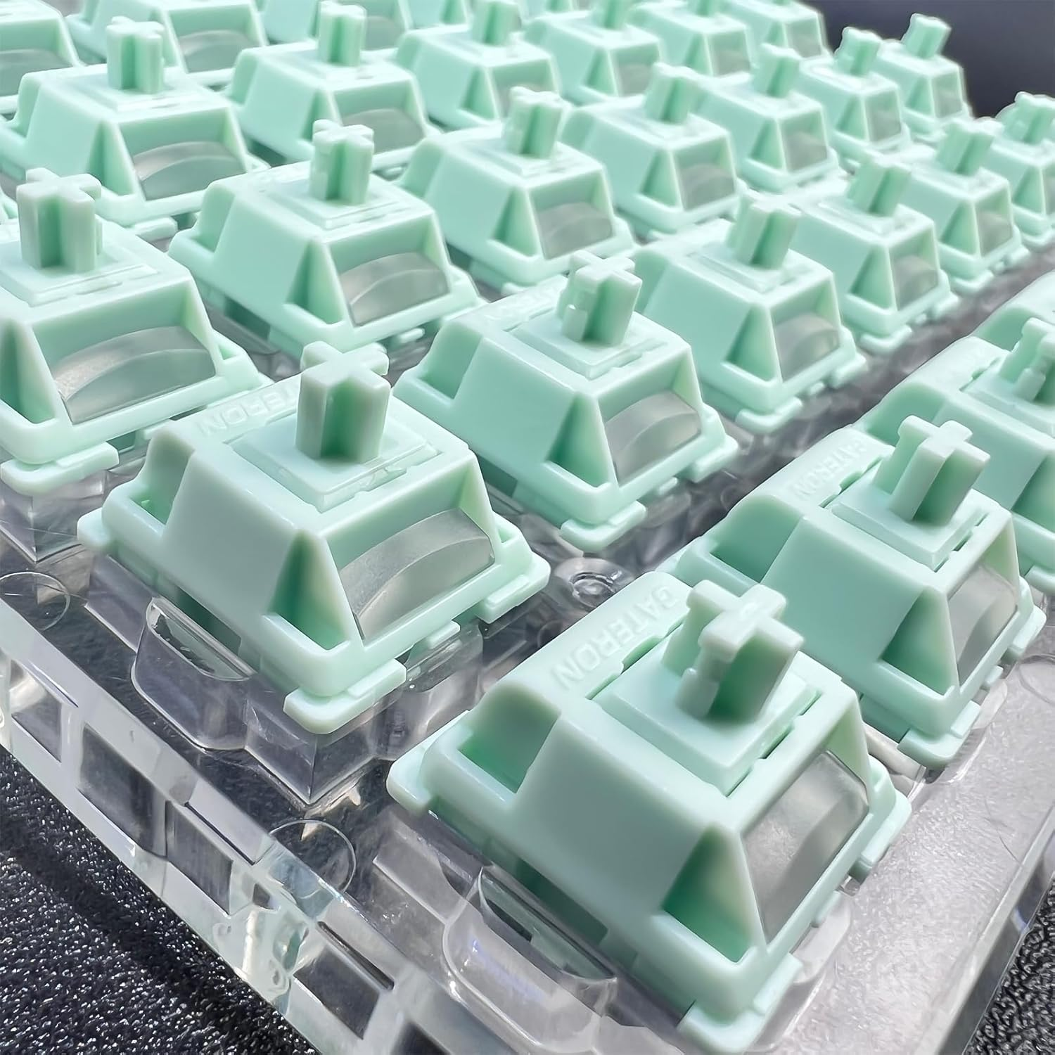 Gateron Coral Keyboard Switches for MX Mechanical Gaming Keyboard,Dual-Stage Spring 5-Pin 43Gf RGB SMD Pre-Lubed Full POM Linear Switches(108Pcs) image number 4