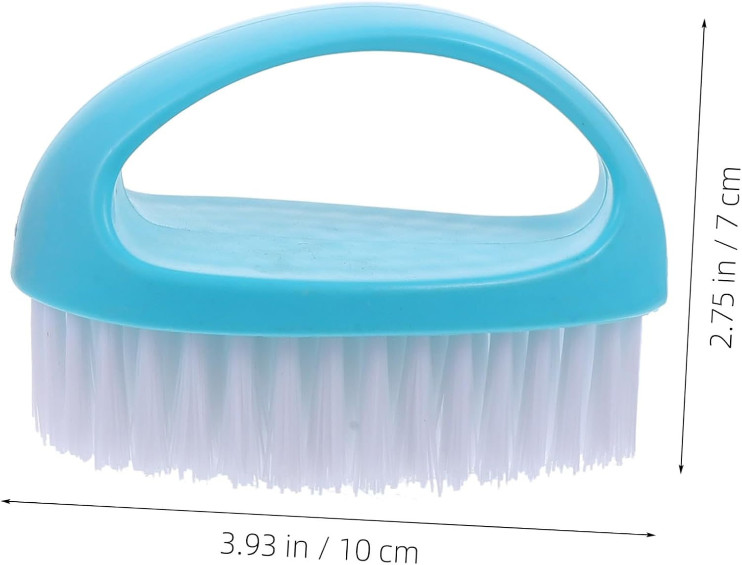 Baluue 2Pcs Nail Brush Cleaners for Fingernail and Toenail Dust Removal Durable Strong Bristle Manicure Cleaning Brushes Nordic Blue and Pink Portable for Home Travel and Nail Salon Use image number 1