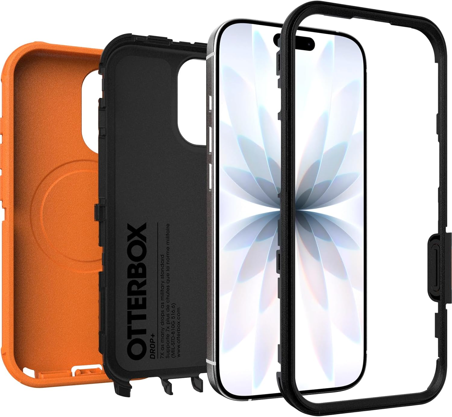 Otterbox Defender Series Pro Magsafe Case for Iphone 17, Shockproof, Drop Proof, Ultra-Rugged, Protective Case, 7X Tested to Military Standard, Orange, Non-Retail Packaging