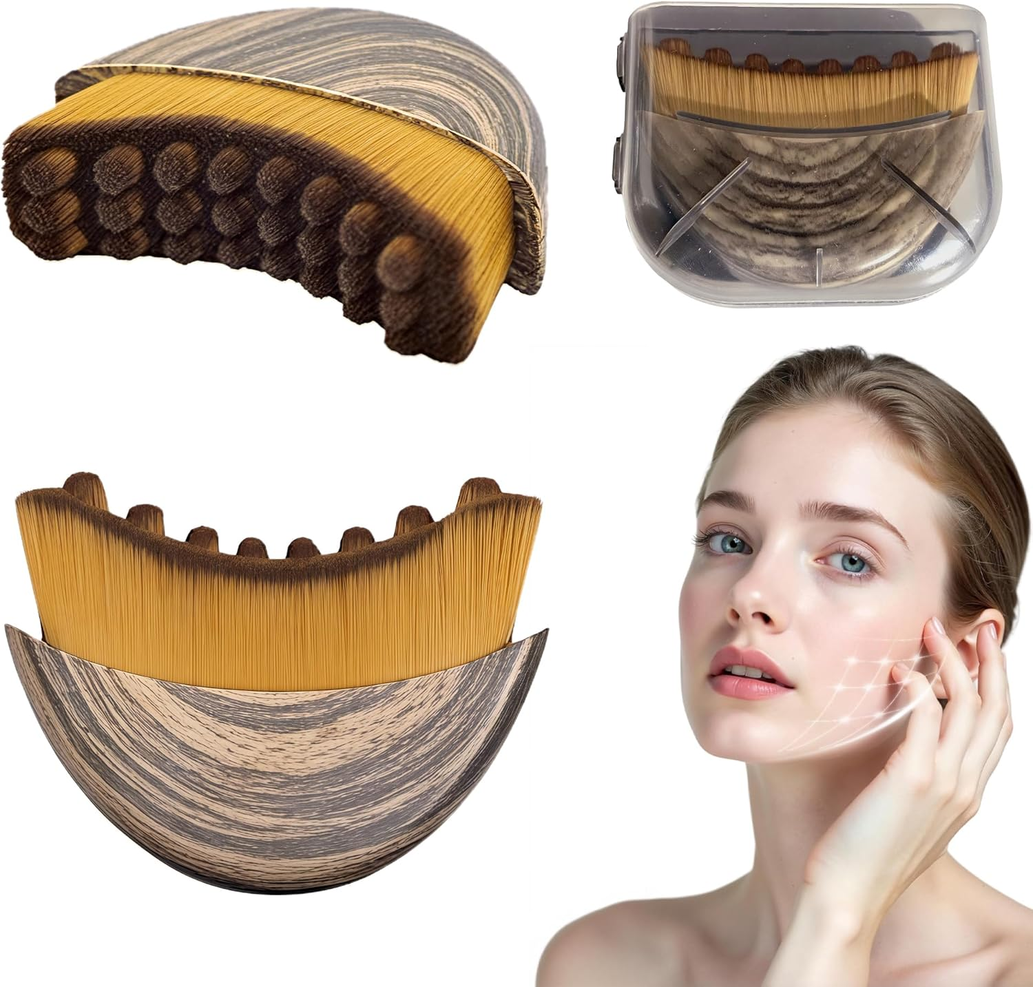 New Lymphatic Contour Face Brush for Sculpting, Lymphatic Drainage Massager for Face, Ergonomically Designed to Fit the Skin Precisely and Relieve Fatigue, Improves Skin Glow & Absorption (1 Pack)