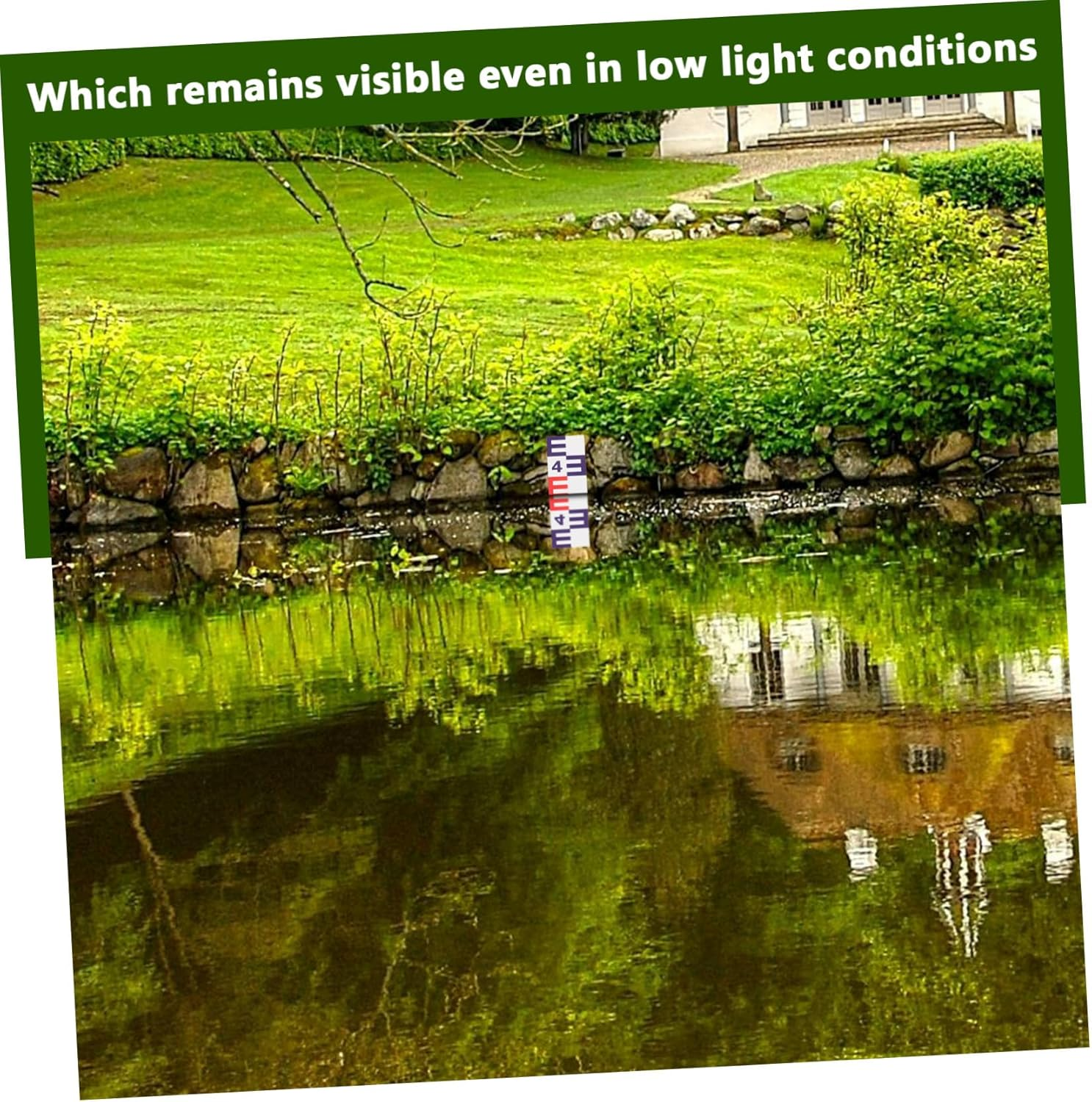 Toyvian Reflective Water Level Measuring Sticker Corrosion-Resistant Pool Depth Indicator Self-Adhesive Aluminum Panel for Accurate Night Visibility image number 2