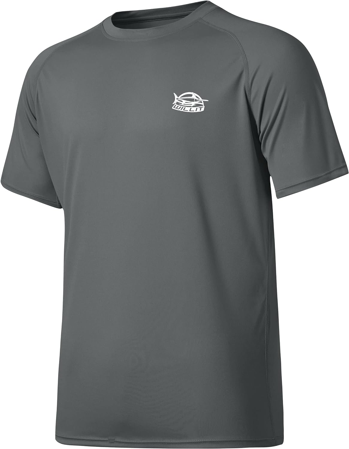 WILLIT Men'S UPF 50+ Sun Protection Shirt Rashguard Swim Shirt Short Sleeve SPF Quick Dry Fishing Shirt