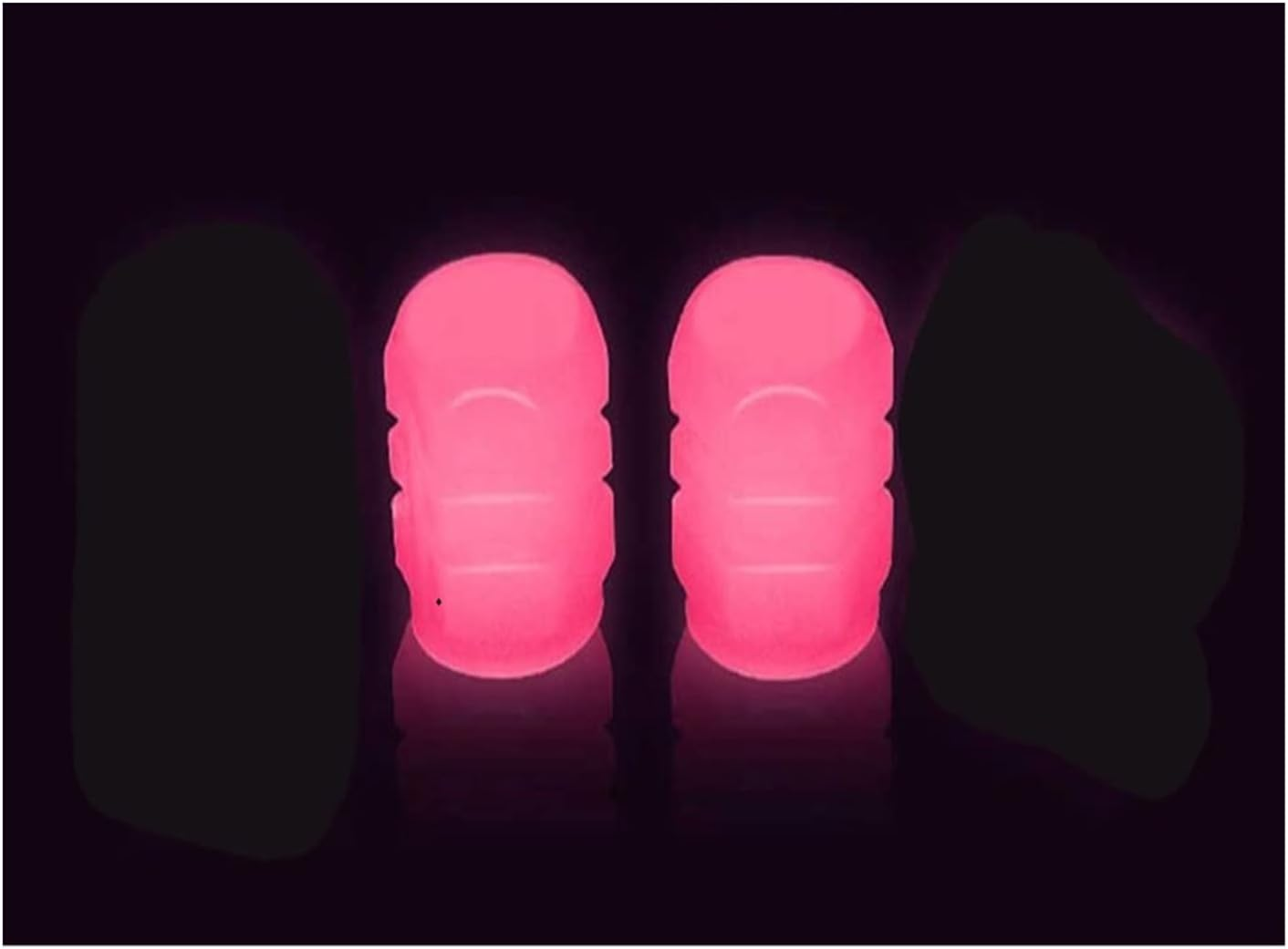 4Pcs Luminous Valve Caps Fluorescent Green Blue Night Glowing Car Motorcycle Bicycle Wheel Styling Tyre Hub Luminous Cap Decor (Color : E 2Pcs) image number 2