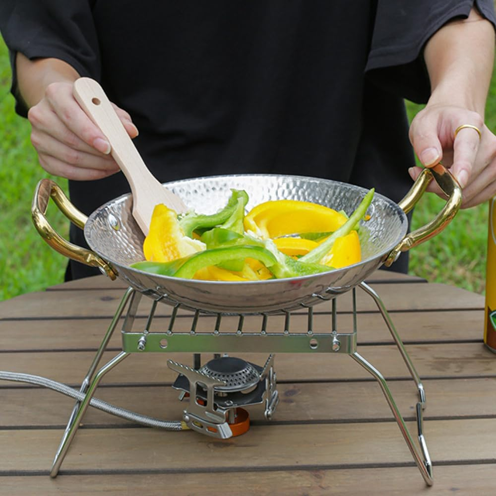 Folding Campfire Grill, Open Fire Grill Grid, Camp Grill with Foldable Legs, Stainless Steel Grill Grate for Outdoor Traveling, Backpacking, Hiking, Picnics image number 5