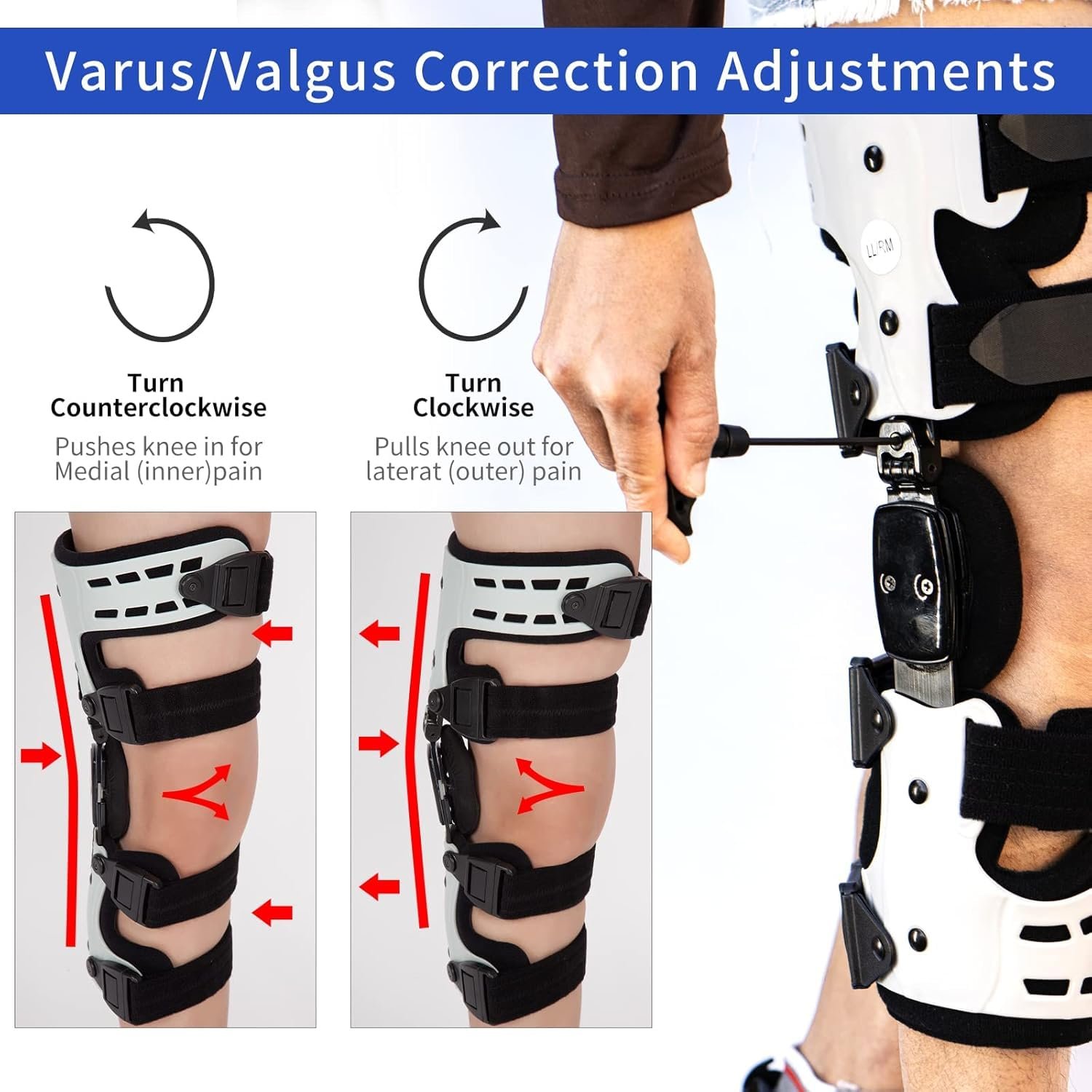 OA Unloader Knee Brace, OA Knee Brace Medial Unloader Knee Support for Osteoarthritis, Arthritis Pain, Avascular Necrosis, Bone on Bone Knee Joint Pain and Degeneration (Left) image number 2