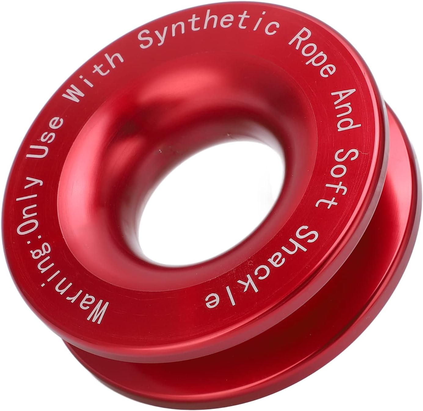 Soft Shackle Recovery Ring 41000 Pounds Quick and Safe Rest for 3/16" 1/4" 3/8" off Road Towing and Rescue Ropes (Red)