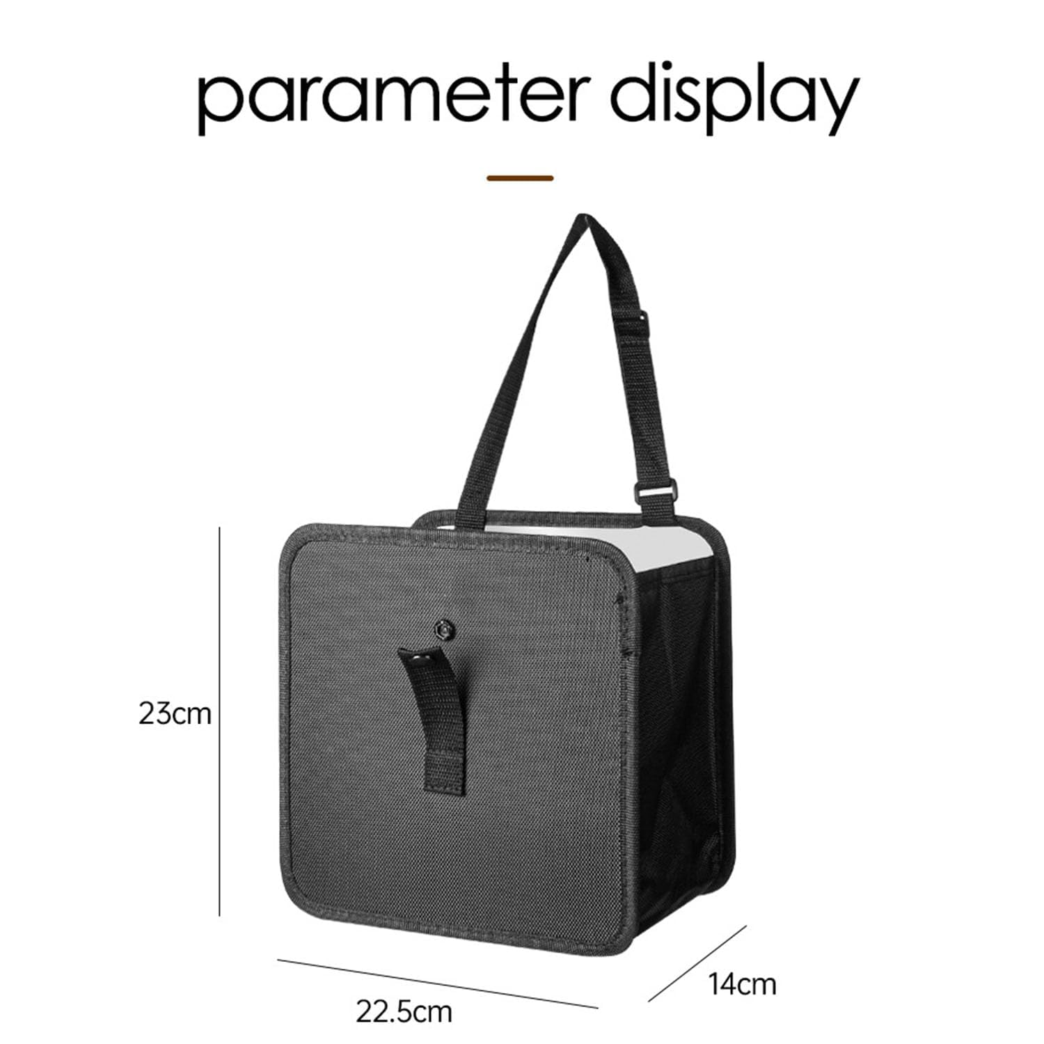 Foldable Hanging Car Trash Can, Waterproof Leakproof Car Interior Accessories Car Trash Bin, Multifunctional Car Storage Bag, Trash Can Storage Bag with Large Capacity for Car image number 1