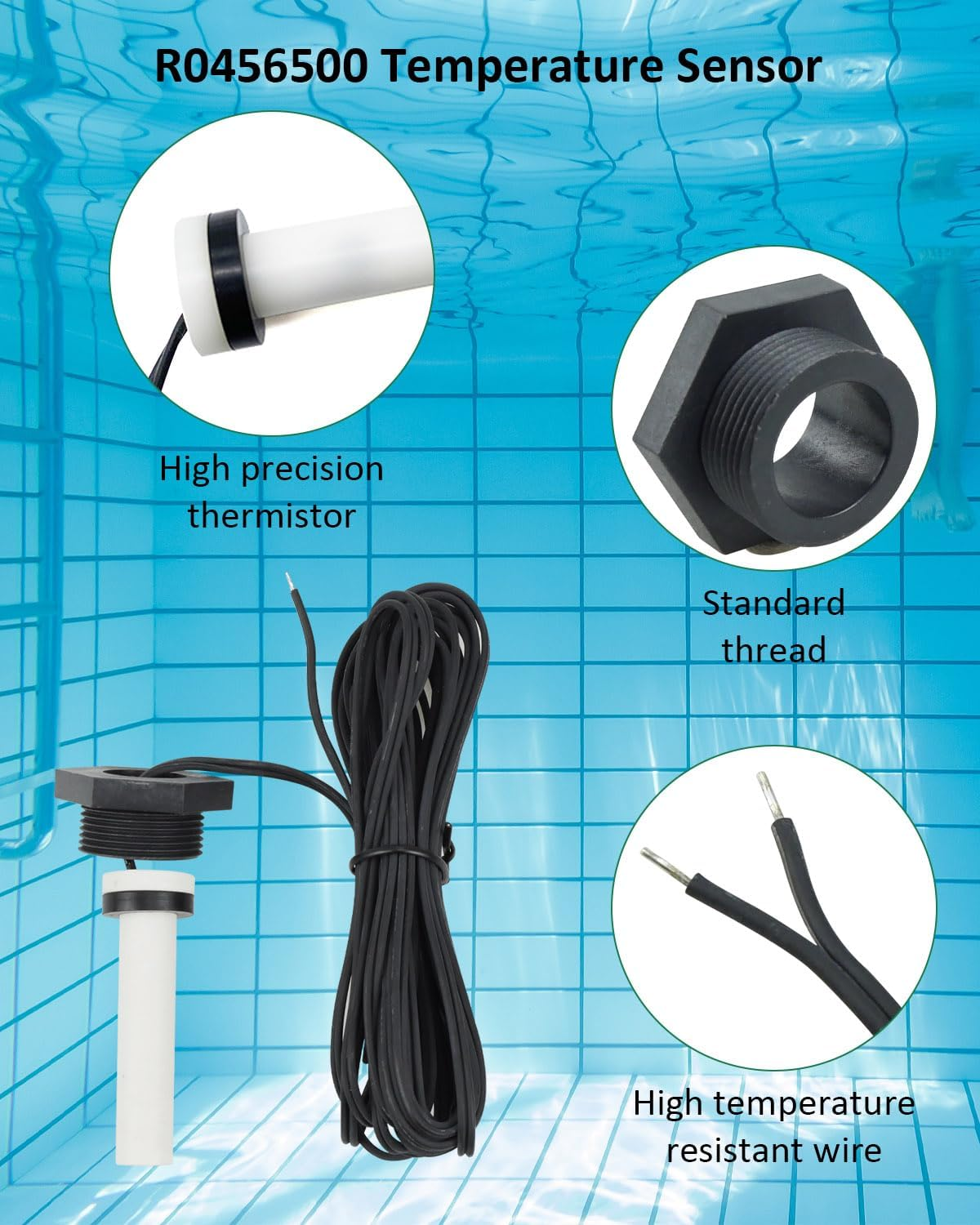 ULXIOM R0456500 Temperature Sensor Compatible with Jandy/Zodiac/Legacy Pool and Spa Heaters image number 5