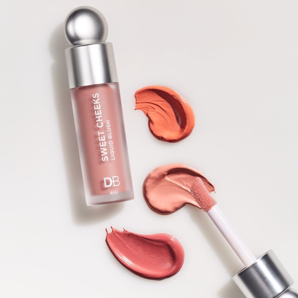 DB Cosmetics Liquid Blush Hydrating Natural Flush with Hyaluronic Acid 4Ml Womens Face Makeup Cheek for Vibrant Look and Easy Application (Papaya)