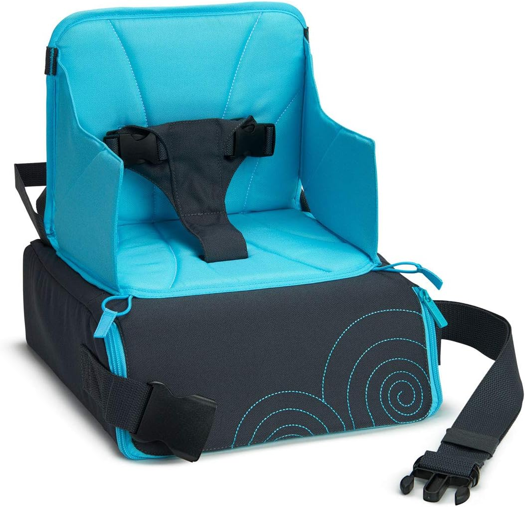 Munchkin Portable Travel Child Booster Seat, Blue/Grey image number 1