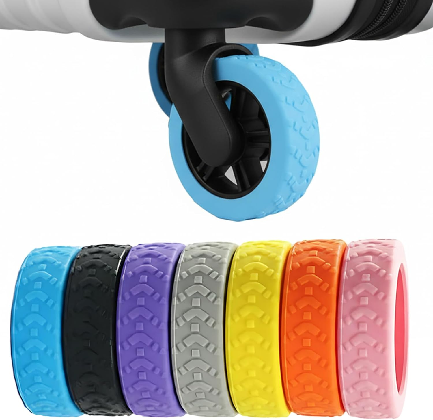 14 Pack Luggage Wheel Protectors, Suitcase Wheel Covers for Luggage and Cart, Durable Protectors for Travel, Universal Fit for Most Suitcases image number 5