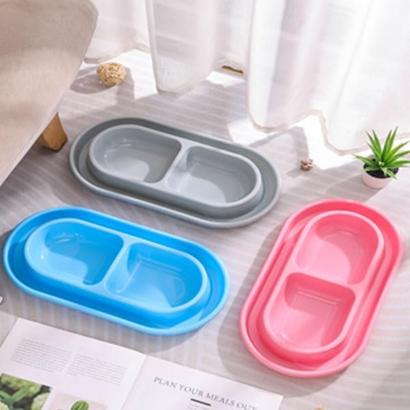 Limcryspp Anti-Ant Cat and Dog Food Bowl, 25-Ounceanti-Slip Pet Food Water Bowl, Suitable for Indoor and Outdoor Dog and Cat Lifting Feeding Bowl (Grey) - Blue image number 4