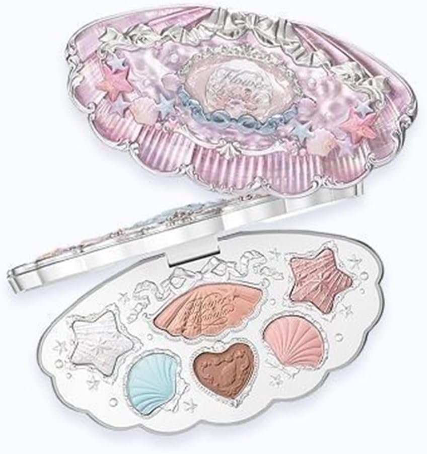 Flower Knows Shell Pearl Six-Color Eyeshadow Matte and Fine Shimmer Everyday Versatile Smooth Fit (C03)