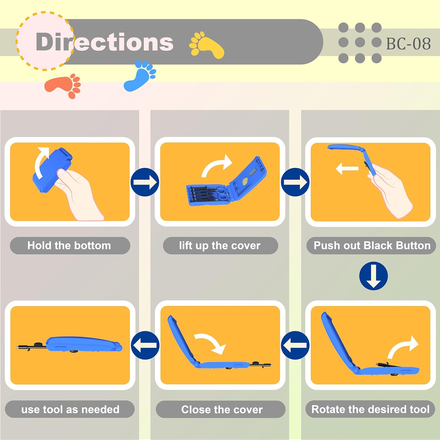 FUTURESUN Hearing Aid Cleaner Kit with Battery Tester & Caddy &ndash; 5-In-1 Cleaning Tools for Wax & Debris Removal &ndash; Fits All Hearing Aid Battery Sizes (675, 312, 13, 10) &ndash; Portable Maintenance & Storage Case image number 4