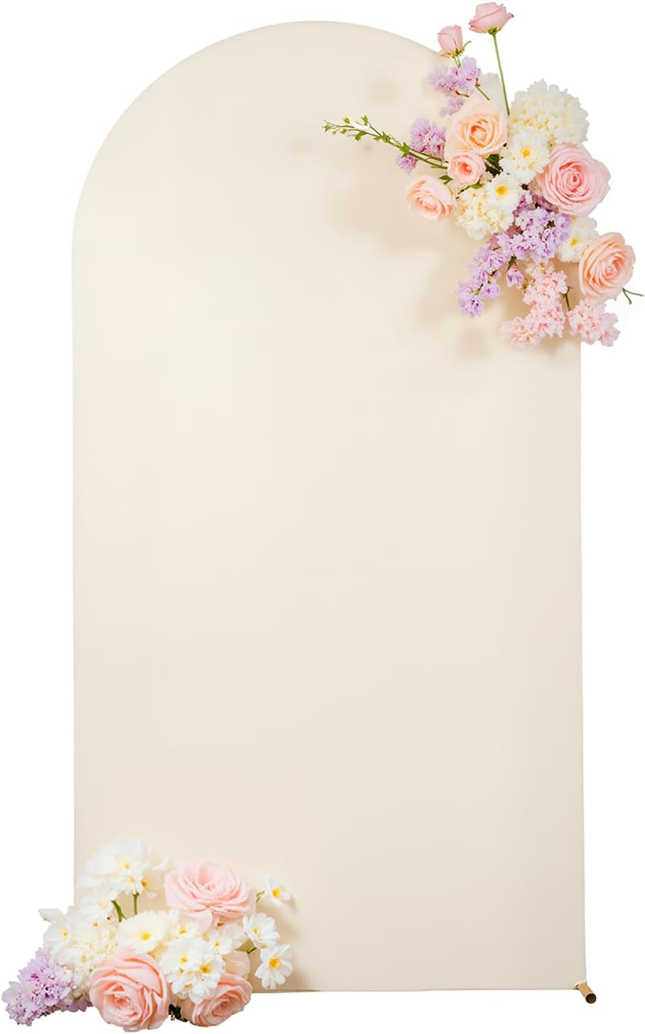 Wedding Arch Backdrop Cover, 6.6FT White Blue Arch Cover Stretchy Backdrops, Double-Sided Arch Stand Covers for Wedding Ceremony, Baby Shower, Birthday Party Decoration