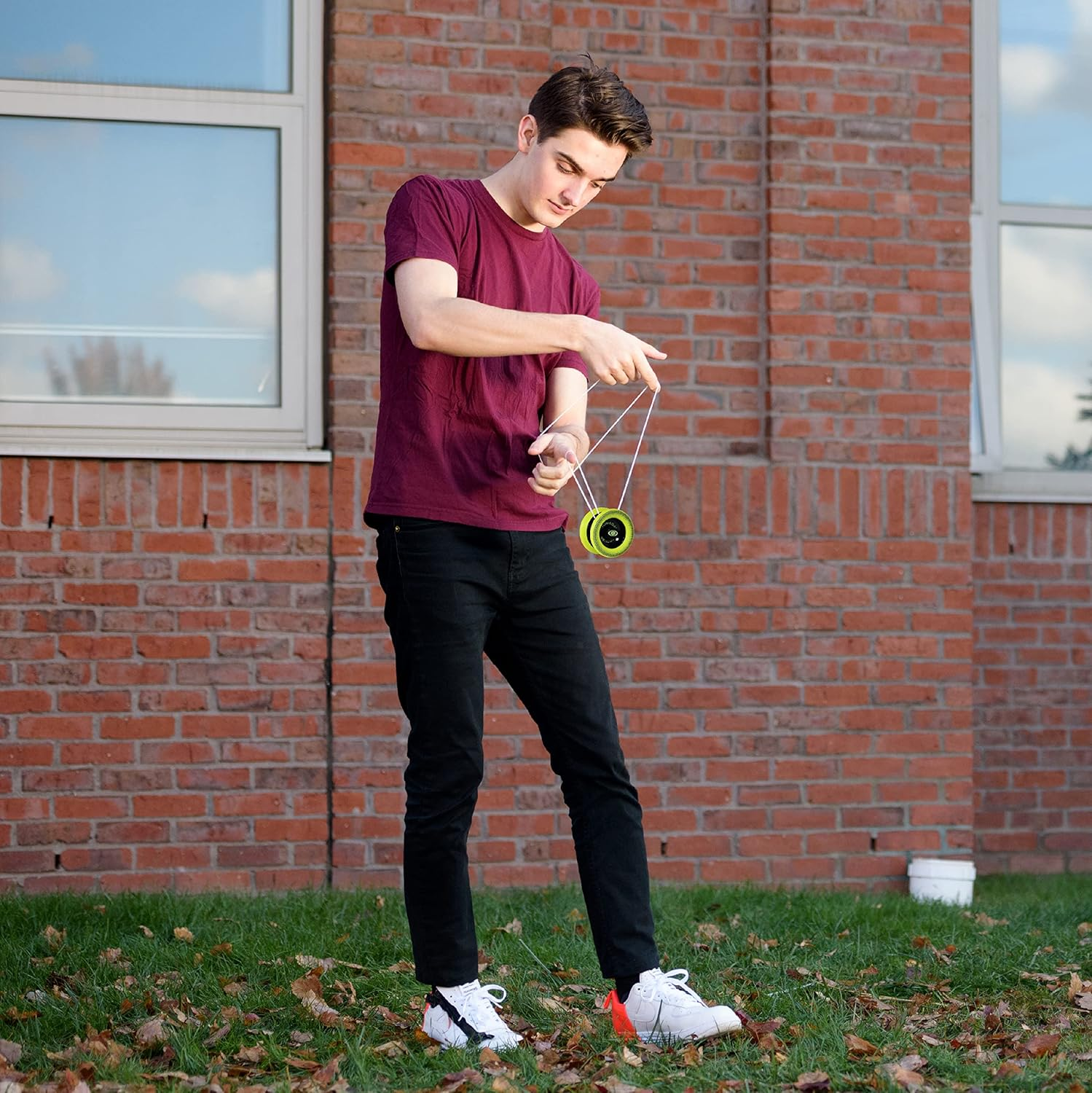 Yomega Xodus II Yoyo&ldquo; Includes Roller Bearing Technology, Rubber Rims and Wing Shape Design &ldquo; Professional Responsive Yoyos Intermediate Level Play (Yellow) image number 6