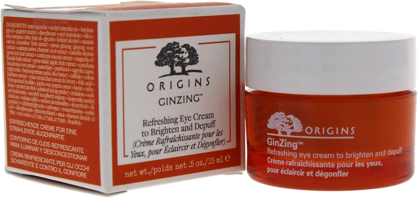 Origins Ginzing Refreshing Eye Cream to Brighten and Depuff 15 Ml