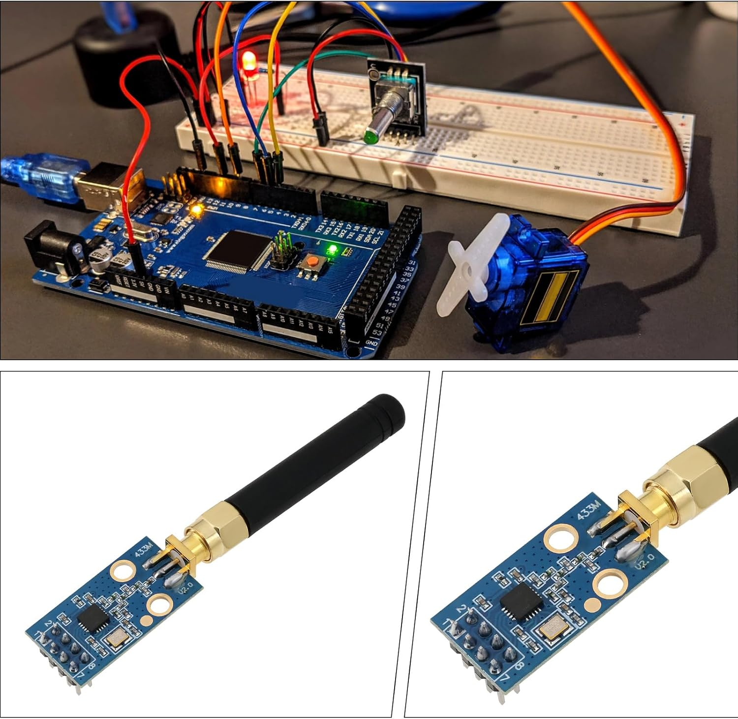 Ecsing 1Pc CC1101 Wireless RF Transceiver Module with SMA Antenna Rod Wireless Module Compatible with Arduinos 315/433/868/915 MHZ image number 5
