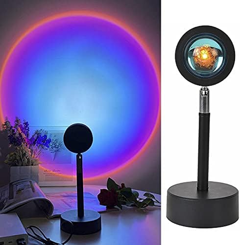 Romantic Sunset Projection Lamp LED Floor Rainbow Night Light Home Living Decor (Rainbow) image number 2