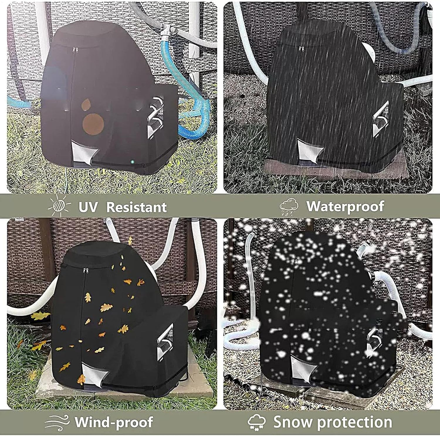 Sand Filter Pump Cover | Waterproof Sand Filter Sleeve,Filtration System Guard for Home Pond Winter Outdoor Garden Lake Yard Daily Water Maintenance Storm