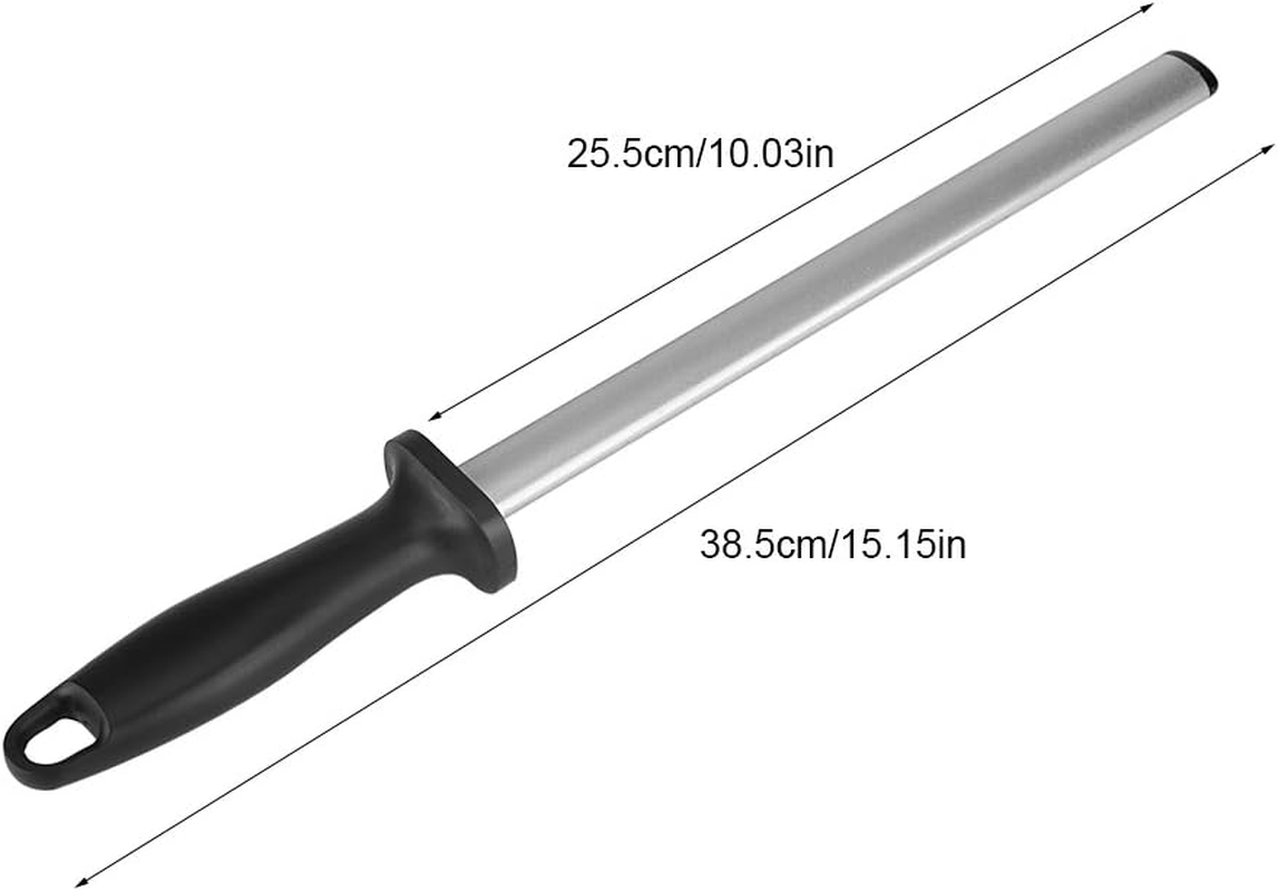 10 Inch Diamond Knife Sharpening Rod Knife Sharpener for Home Kitchen or Restaurant Master Chef Gourmet Blade Honing Rod image number 6