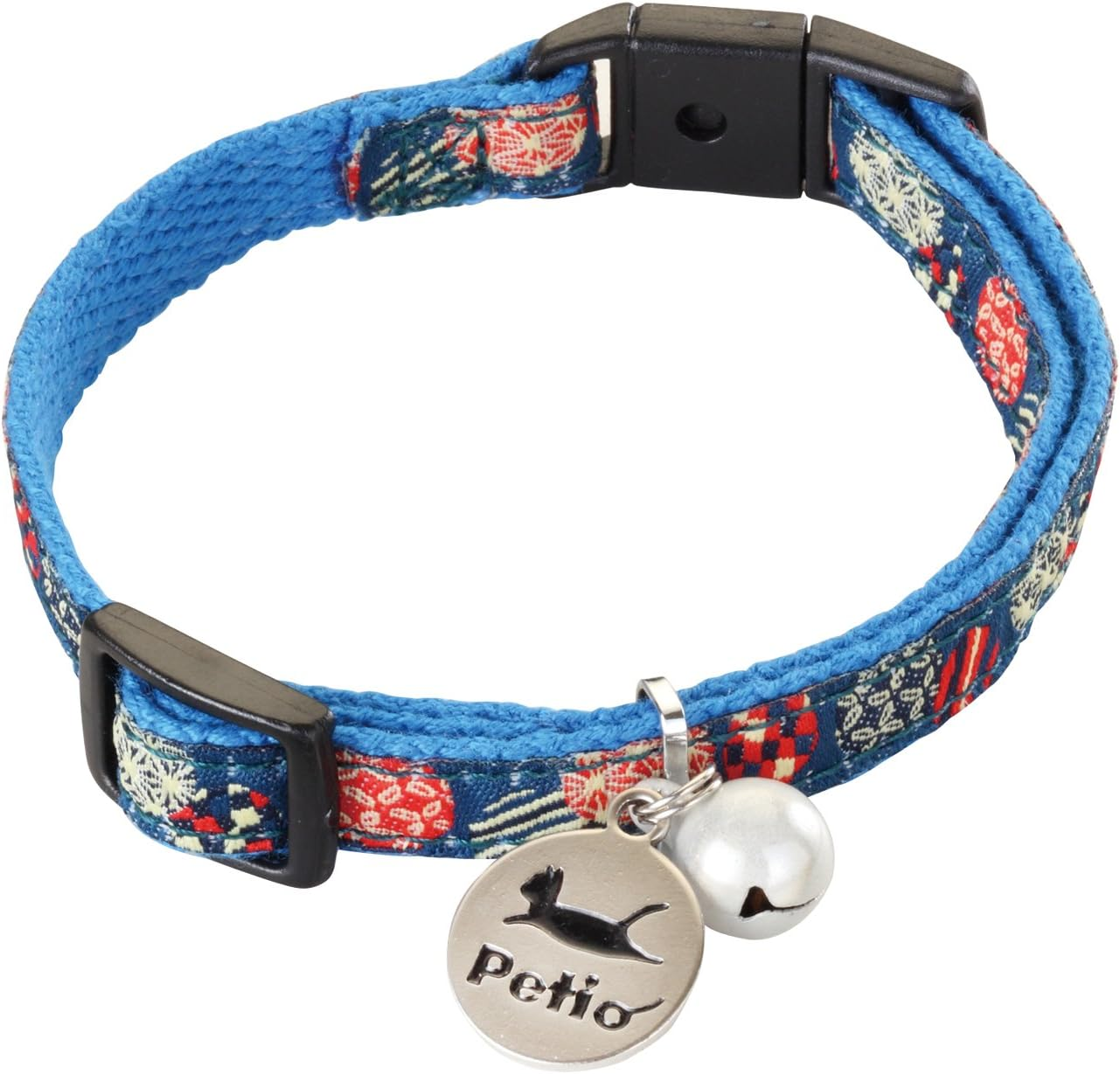 Petio Neko Komachi Cat Collar with Ball, Blue image number 2