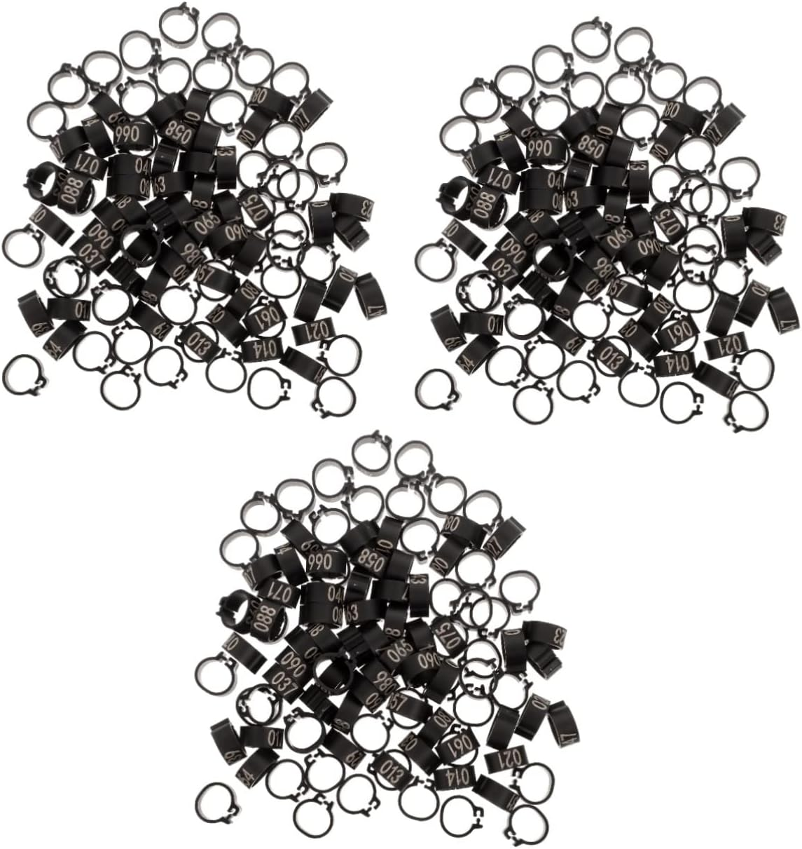 Beavorty 100Pcs Digital Foot Ring Pigeon Foot Ring Numbered Bird Leg Pigeon Identification Bands for Bird Poultry Leg Bands