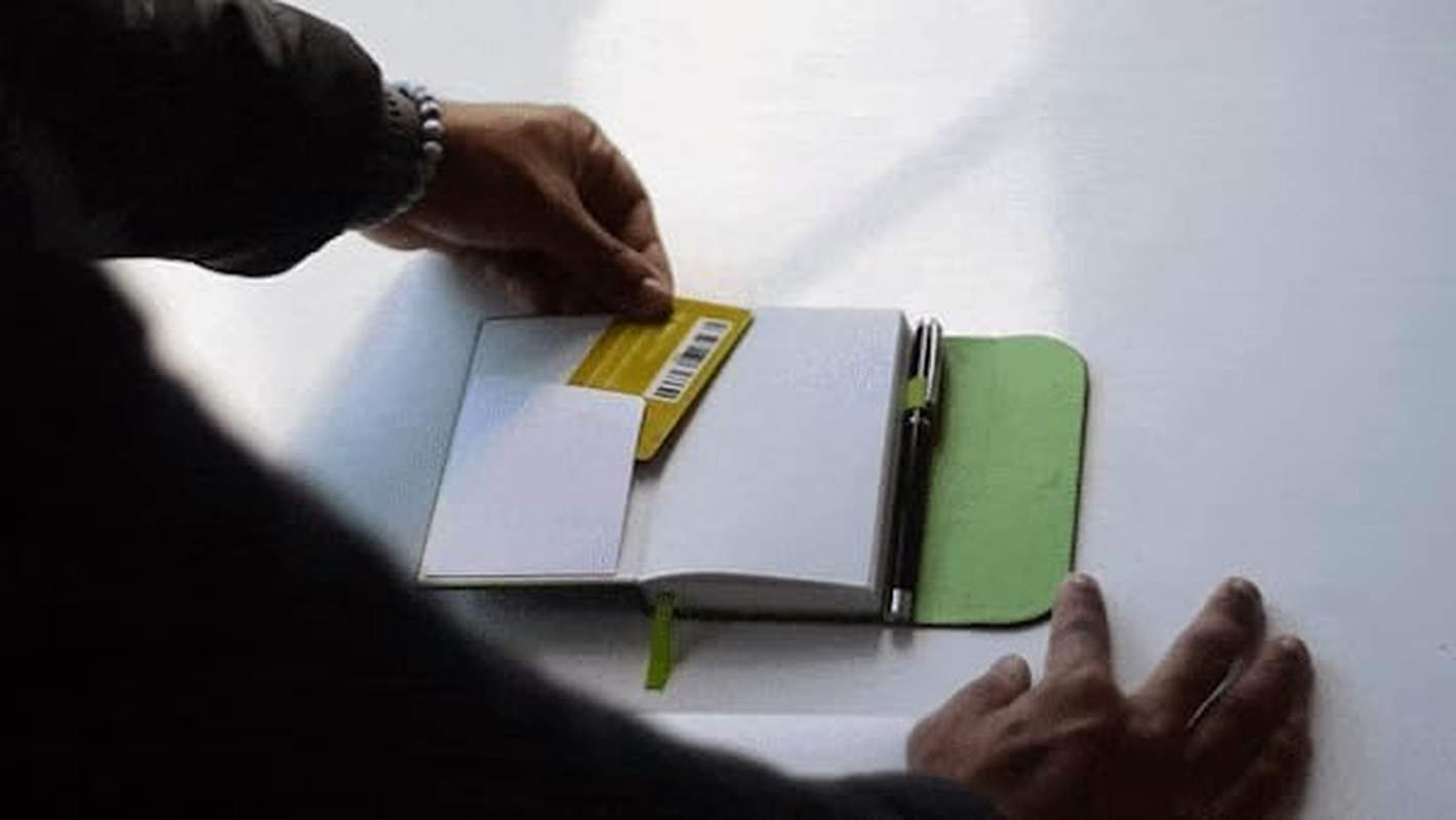 Pocketable Stonepaper Notebook with Magnetic Clip and Pen - Eco-Friendly, Compact, Travel-Friendly, Sustainable image number 5